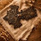 Orthodox Wooden Wall Cross with Crucifix 11.8 inch, Hand Carved Christian Wall Mount Decor