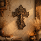 Orthodox Wooden Wall Cross with Crucifix 11.8 inch, Hand Carved Christian Wall Mount Decor