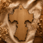 Orthodox Wooden Wall Cross with Crucifix 11.8 inch, Hand Carved Christian Wall Mount Decor