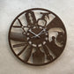 Barbershop Wooden Wall Clock: Modern Rustic Decor