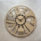 Barbershop Wooden Wall Clock: Modern Rustic Decor