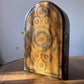 Handmade wooden wall key holder. Wood Carved key box