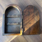 Handmade wooden wall key holder. Wood Carved key box