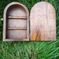 Handmade wooden wall key holder. Wood Carved key box
