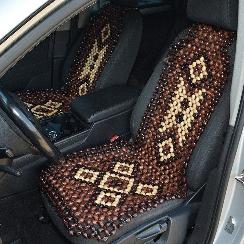 Handmade Beech Wood Car Seat Cover Massager: Back Support