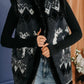 Women's Nordic Pattern Sheep Wool Vest, Natural Warm Folk Waistcoat