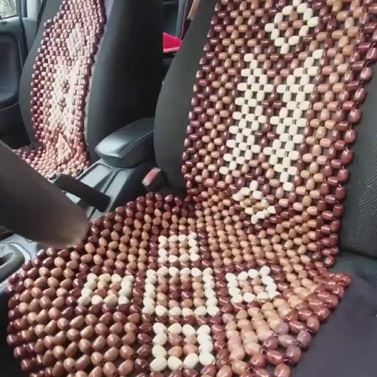 Handmade Beech Wood Car Seat Cover Massager: Back Support