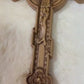 Wooden cross. Orthodox cross. Wooden wall Orthodox cross. Wood Crucifix. Christian Religious decor.
